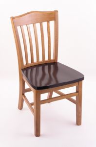 3110 Medium Finish Dining Room Chair with Dark Cherry Seat